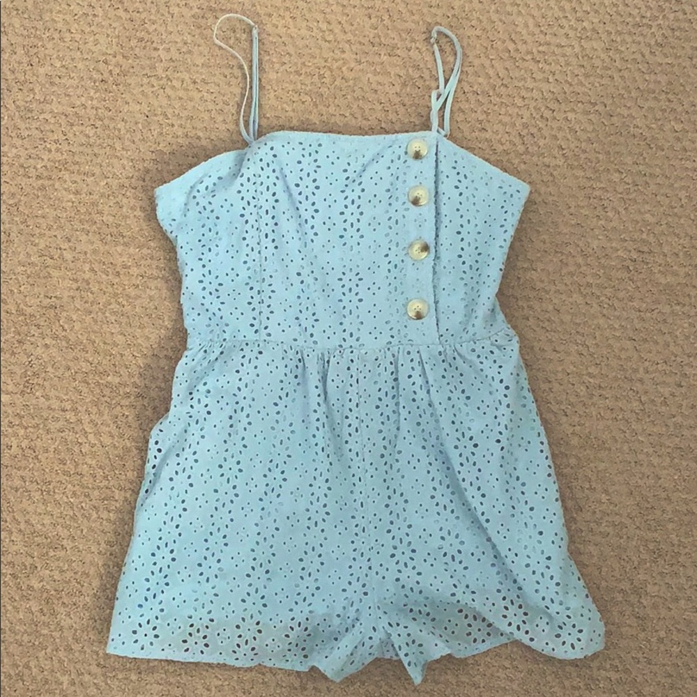 tilly’s blue floral romper!!